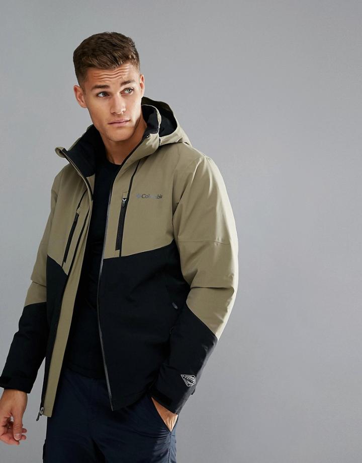 Columbia Millennium Blur Ski Jacket In Green/black - Green