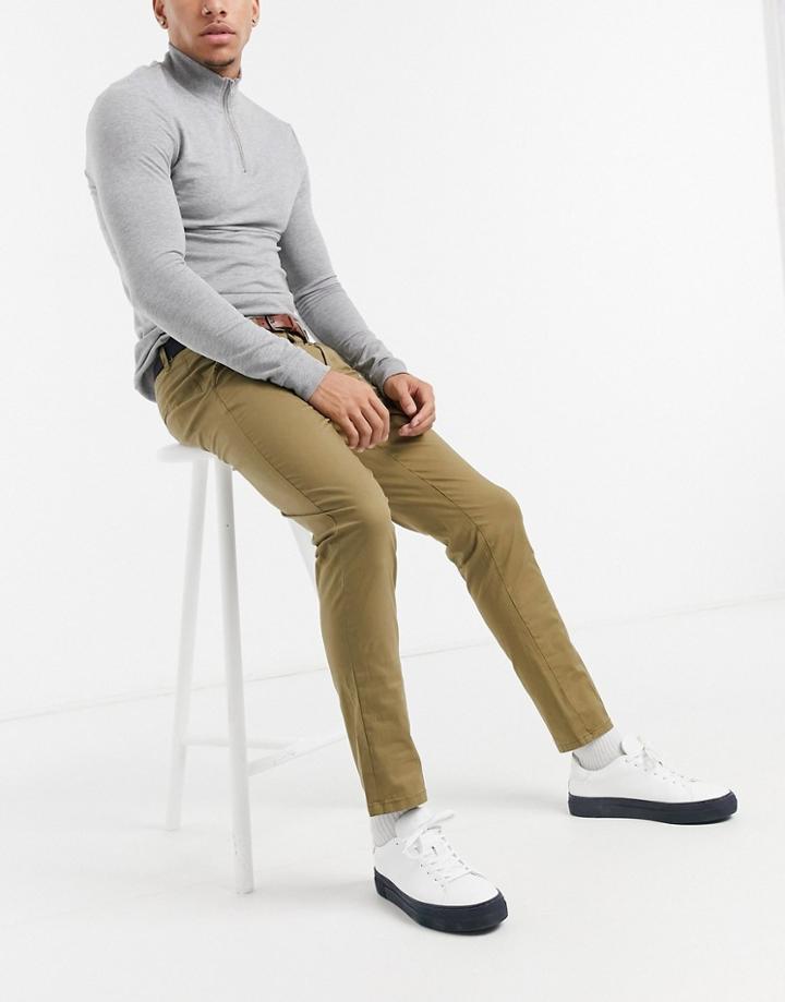 Selected Homme Yard Slim Fit Chinos-brown