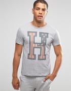 Tommy Hilfiger Logo Crew Neck T-shirt In Regular Fit - Gray
