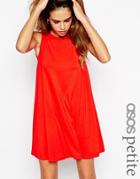 Asos Petite Sleeveless Swing Dress - Red