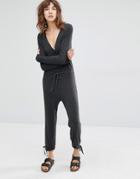 Suncoo Tina Knitted Slouchy Jumpsuit - Gray