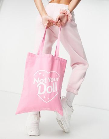 Skinnydip X Barbie Printed Tote Bag In Pink