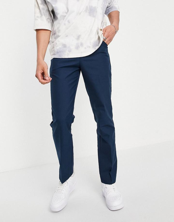 Farah Hopsack 100 Slim Fit Pants-blues