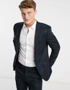 River Island Suit Jacket In Check-green