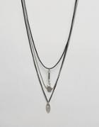Ashiana Multi Layered Beaded Necklace - Black