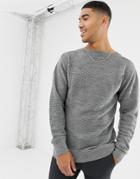 Boohooman Knitted Sweater In Gray - Gray