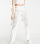 Collusion X005 Mid Rise Straight Leg Jeans In Y2k Wash In White