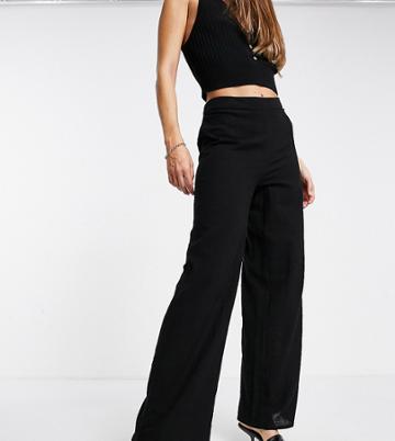 Iisla & Bird Wide Leg Beach Pants In Black
