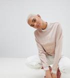 Adidas Originals Fashion League Cropped Sweatshirt With Three Stripe Trim - Pink