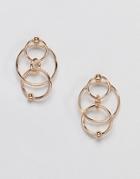Monki Multi Link Circle Earrings - Gold