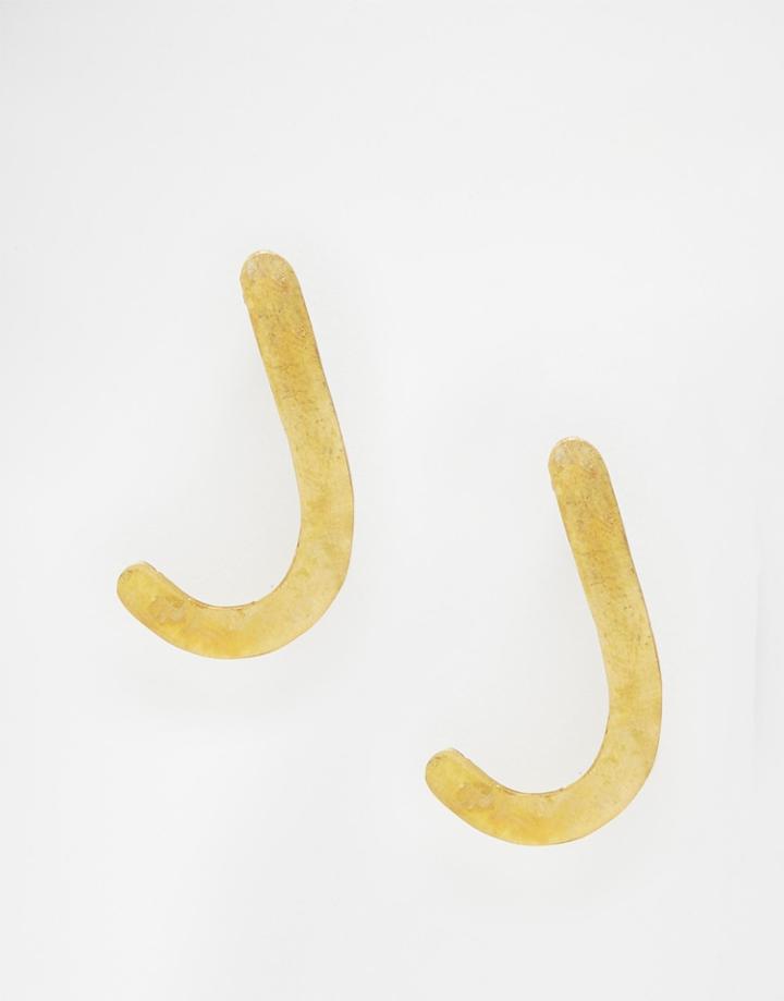 Made Little J Stud Earrings - Gold