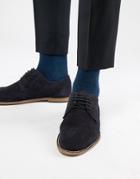 Kg By Kurt Geiger Derby Shoes In Navy Suede