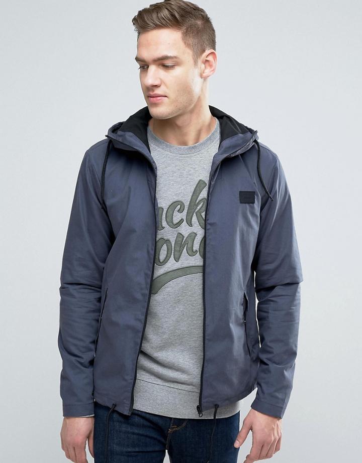 Jack & Jones Core Light Weight Hooded Jacket - Blue