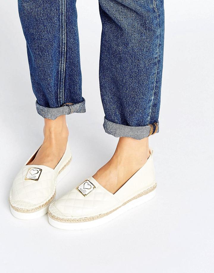 Love Moschino Quilted Espadrilles - White