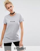 Adolescent Clothing Halloween Bite Me T-shirt - Gray