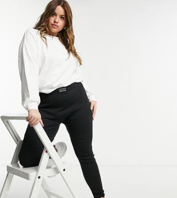 Loose Threads Plus Lounge Leggings In Rib-black