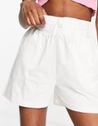 Chelsea Peers Lounge Toggle Shorts Set In Cream-neutral