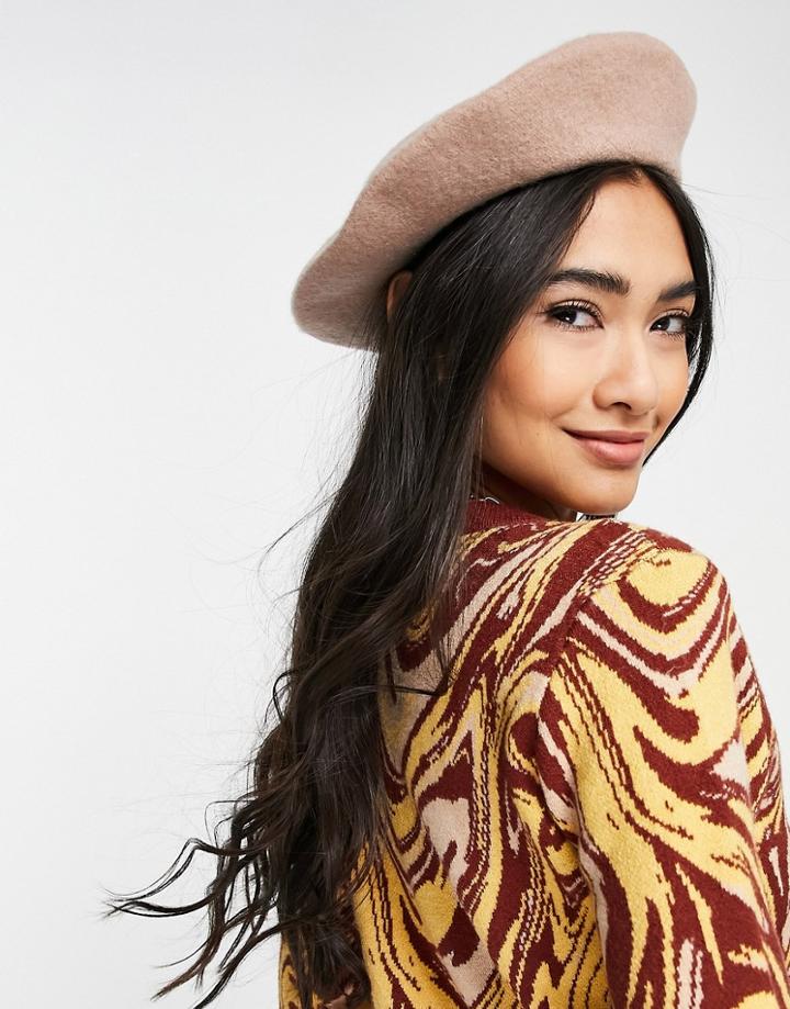 Aldo Aigossa Wool Beret In Natural-neutral