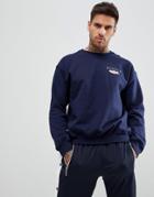 Boohooman Sweat With Honor Print In Navy - Navy