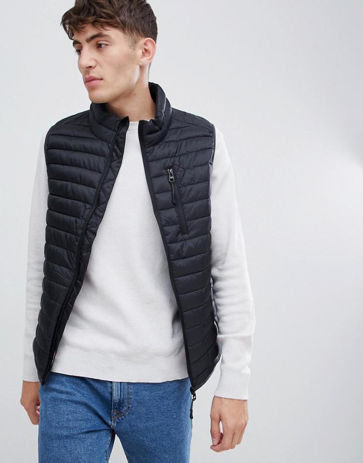 Esprit Ultra Light Thinsulate Vest In Black - Black