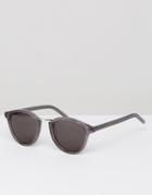 Monokel Eyewear Nalta Round Sunglasses In Gray - Gray