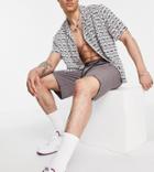Collusion Cargo Shorts With Pockets In Dark Purple