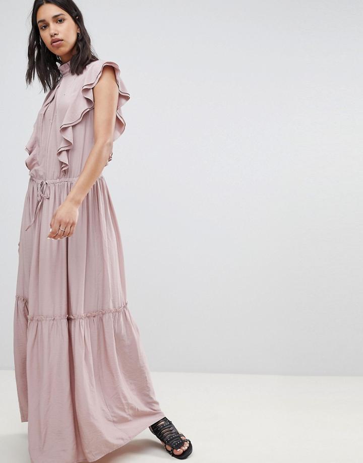 Sofie Schnoor High Neck Maxi Dress - Pink