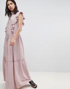 Sofie Schnoor High Neck Maxi Dress - Pink