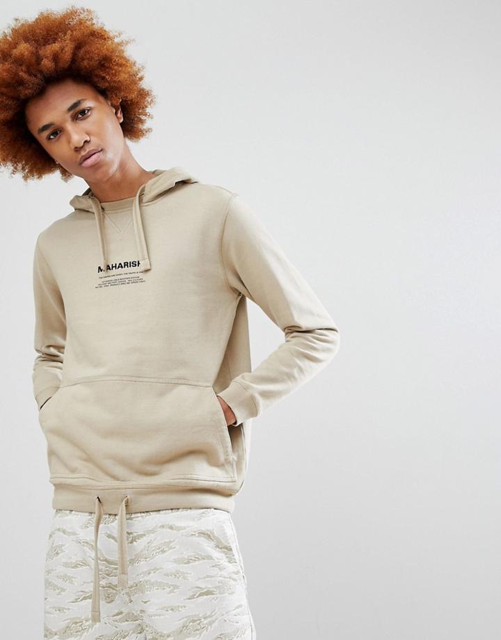 Maharishi Logo Hoodie - Brown