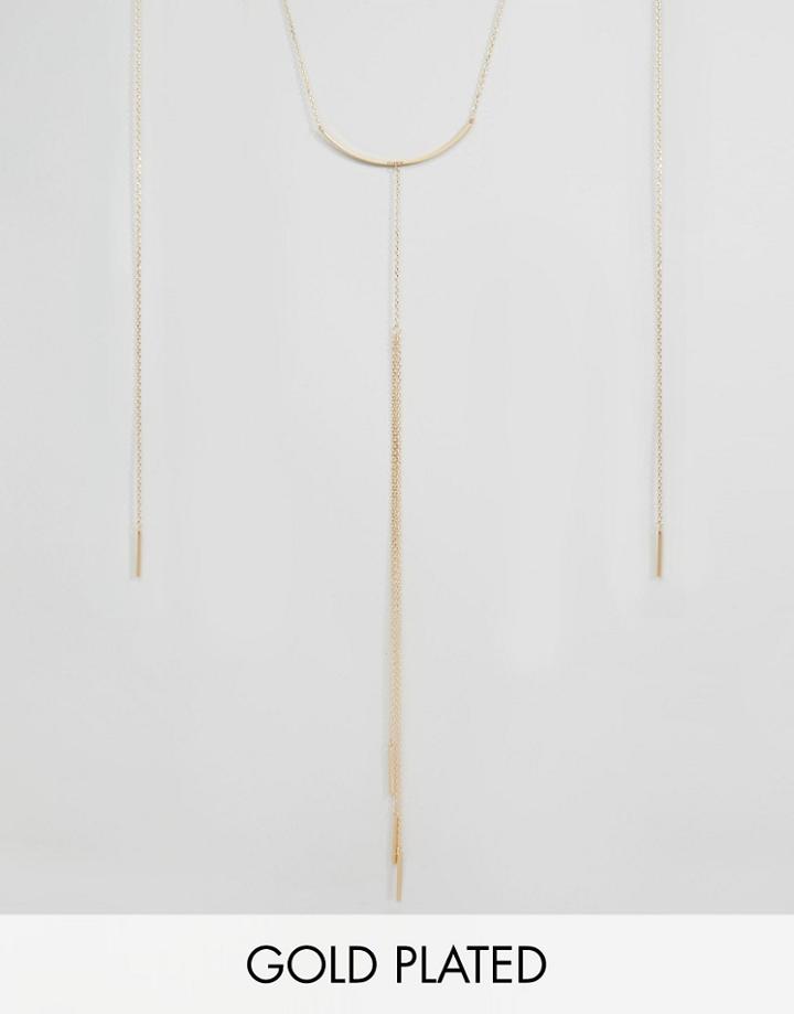 Pilgrim Gold Plated Drop Necklace - Gold