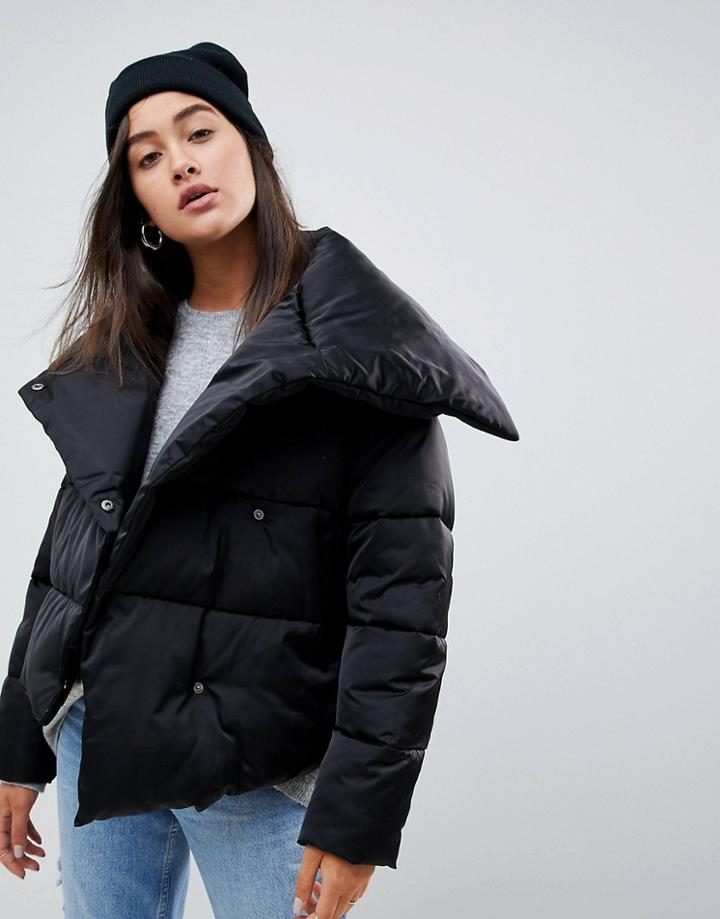 Asos Design Asymmetric Jacket - Black