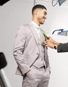 Asos Design Wedding Skinny Suit Jacket In Gray Stretch Cotton-grey