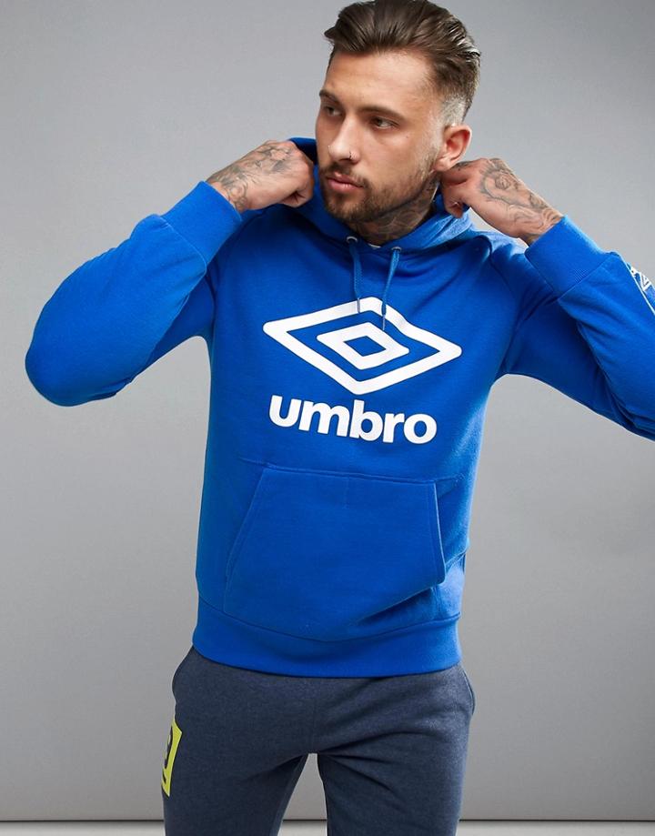 Umbro Large Logo Hoodie In Blue - Blue