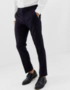 Burton Menswear Slim Fit Tuxedo Pants In Dark Purple - Purple