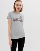 Love Moschino Novelty Logo T-shirt - Gray