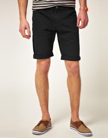 Asos Denim Short In Black