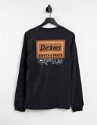 Dickies Harrison Back Print Long Sleeve T-shirt In Black