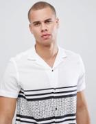 Burton Menswear Revere Collar Shirt In White - White