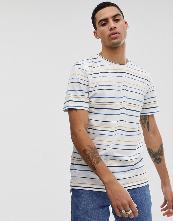 Hymn Multi Stripe T-shirt - White