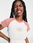 Kickers Cropped Raglan T-shirt With Front Retro Logo-multi