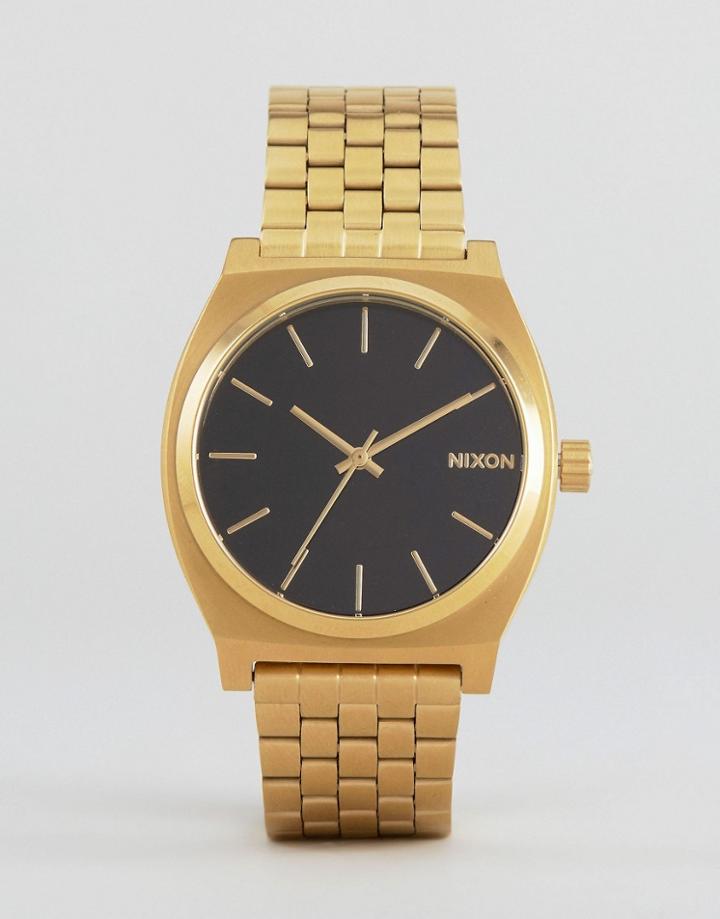 Nixon Time Teller Bracelet Watch In Gold - Gold