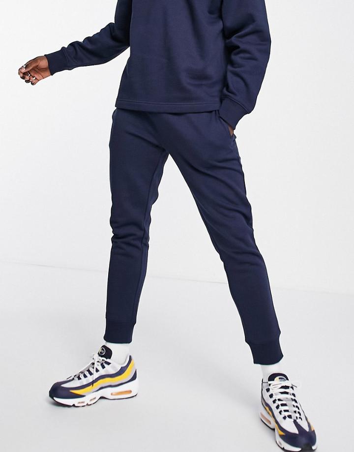Topman Recycled Polyester Blend Sweatpants In Navy - Part Of A Set