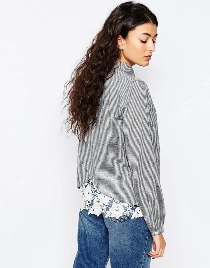 Vila Trade Lace Trim Shirt