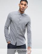 Farah Pique Jersey Shirt Exclusive In Gray - Gray