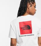 The North Face Red Box T-shirt In White/red - White