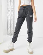 Abercrombie & Fitch Thigh Logo Sweatpants In Gray-grey