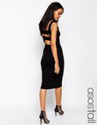 Asos Tall Strap Back Body-conscious Midi Dress - Nude $21.50