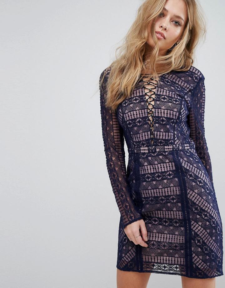 The Jetset Diaries Eden Mini Dress - Blue