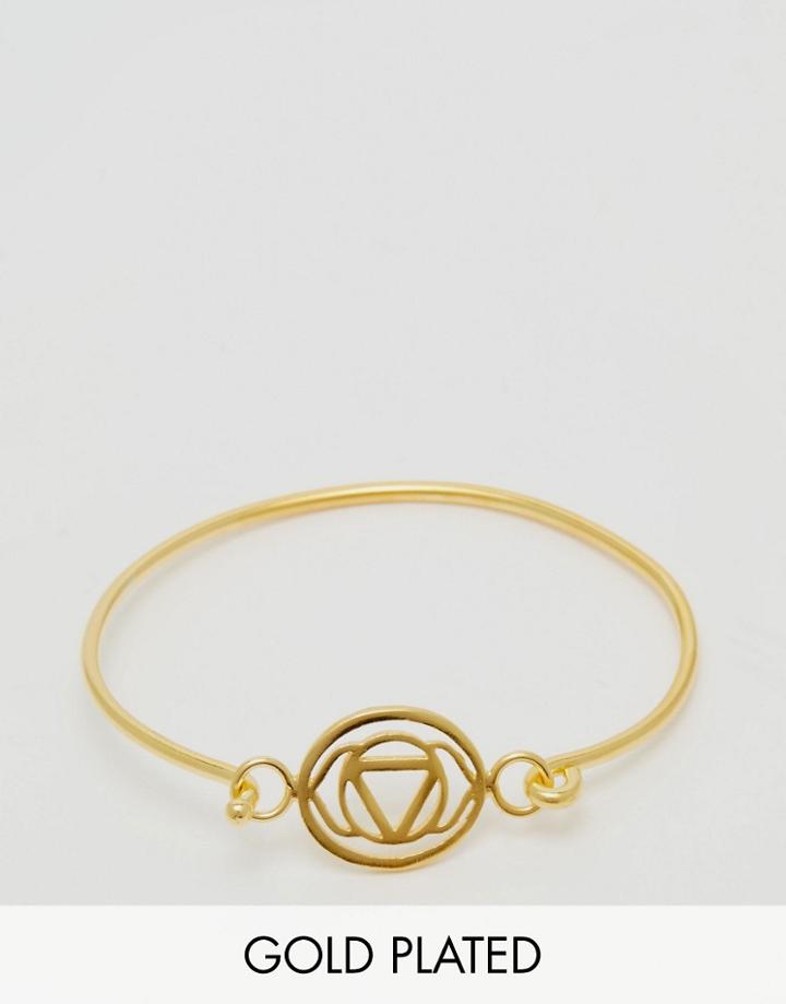 Ottoman Hands Third Eye Chakara Bracelet - Gold