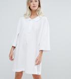 Weekday Pique Polo Dress In White